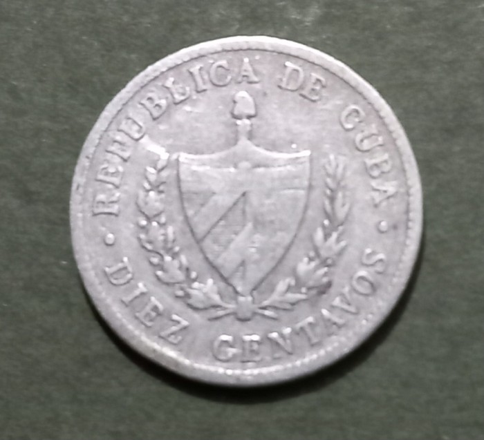 Cuba 10 centavos 1920 argint