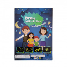 Tableta educativa pentru copii, cu sablon si 1 marker si efect de luminare foto