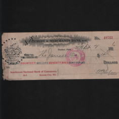 SUA cec 14.75$ 1916 Farmers & merchants bank