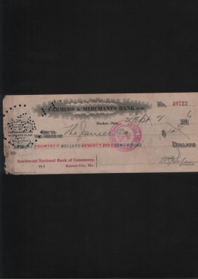 SUA cec 14.75$ 1916 Farmers &amp;amp; merchants bank foto