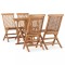 vidaXL Set mobilier de exterior pliabil, 5 piese, lemn masiv de tec 3059977