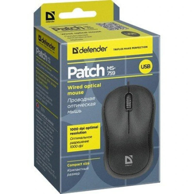 Mouse Optic Defender Match MS-759 cu Fir Negru foto