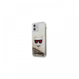 Husa iPhone 12 Mini Karl Lagerfeld Liquid Glitter Choupette Auriu