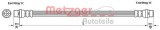 Conducta / cablu frana AUDI A6 Avant (4F5, C6) (2005 - 2011) METZGER 4110254