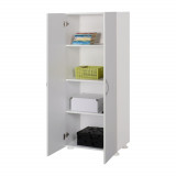 Cumpara ieftin Dulap Multifunctional Adore Diamond, 2 Usi, 4 rafturi, Alb, 60x140x32 cm