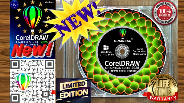 CorelDRAW Graphics Suite Business 2025-3 Lifetime licen-Update Acces+ Store Aplicatii Gratuite