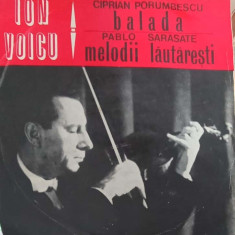 Disc vinil, LP. BALADA, MELODII LAUTARESTI-CIPRIAN PORUMBESCU, PABLO SARASATE