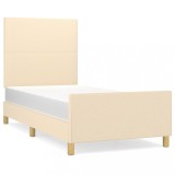 Cumpara ieftin Cadru de pat fara saltea crema 80x200 cm tesatura