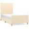 Cadru de pat fara saltea crema 80x200 cm tesatura