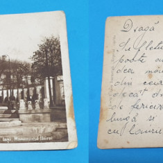 Carte Postala circulata veche - anii 1930 - IASI - MONUMENTUL UNIRII