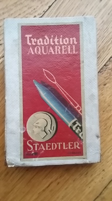 Cutie 8 creioane colorate Staedtler Tradition Aquarell 1952-1956 Staedler RARA foto