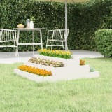 Gossi jardiniera, alb, 80x80x27 cm, lemn masiv de pin
