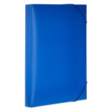Mapă Cutie cu Elastic, Plastic, Albastru, Dimensiuni 25x3.3x33cm