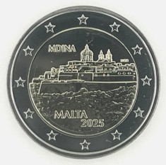 moneda 2 euro comemorativa MALTA 2025_1_Mdina, UNC