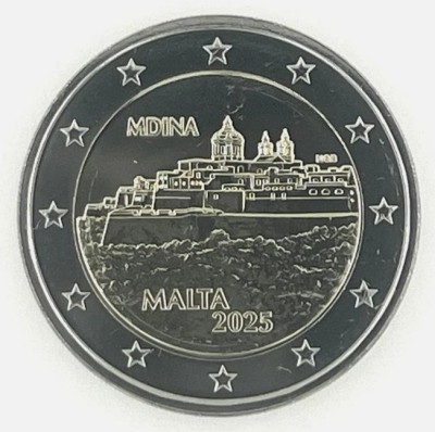 moneda 2 euro comemorativa MALTA 2025_1_Mdina, UNC foto