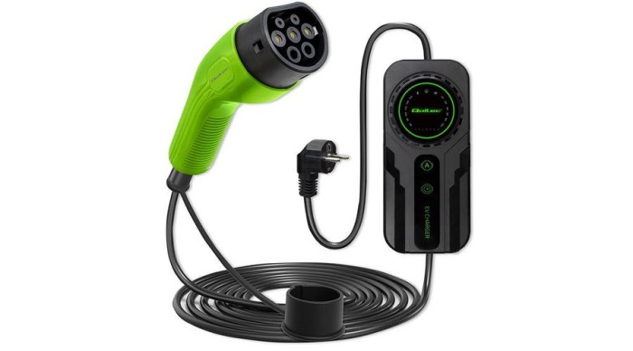 &Icirc;ncărcător portabil Qoltec EV 2-&icirc;n-1 Tip2| 3,5 kW | 230 V | LCD | Portabil | Wallbox | 5 m