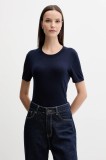 United Colors of Benetton tricou cu m&acirc;necă lungă culoarea bleumarin, 1ZRED10BK