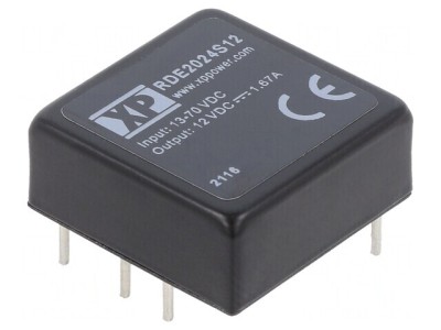 Convertor DC/DC 20W 13-70V la 12V 1670mA THT foto