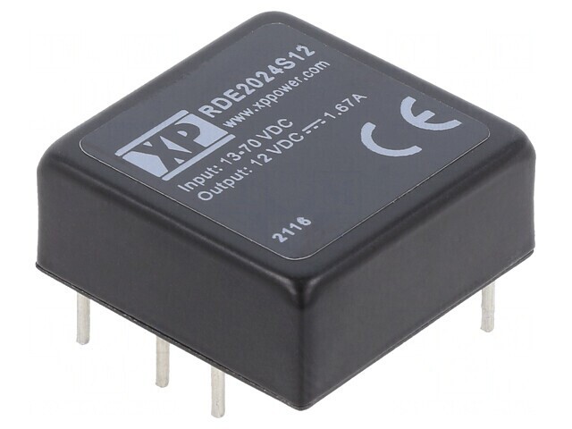 Convertor DC/DC 20W 13-70V la 12V 1670mA THT