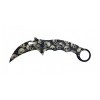 Briceag Vanatoare Karambit IdeallStore Skull-Trooper, Otel 440C, 20cm, Negru, Cutit Tactic, Anti-alunecare