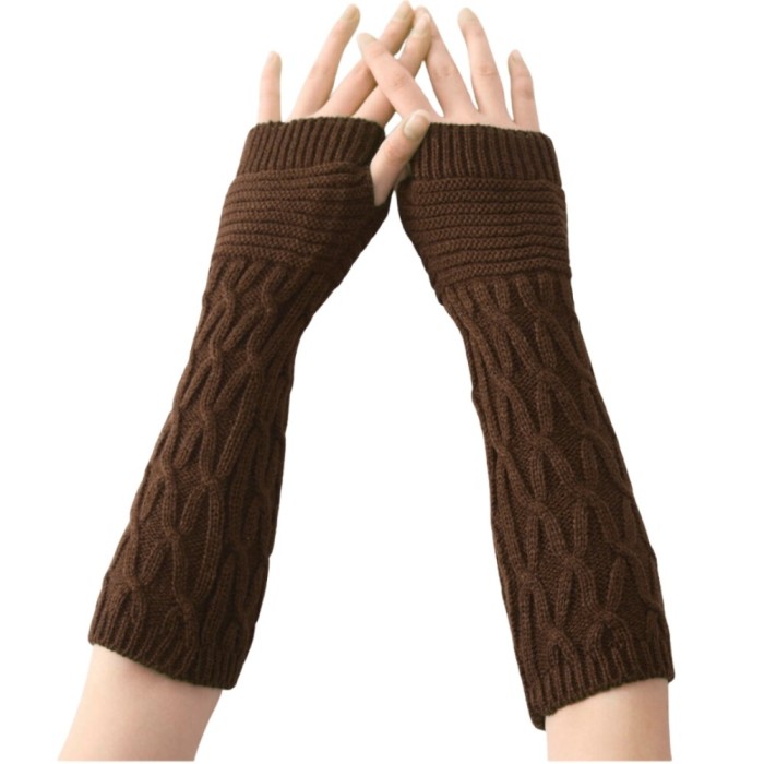 Manusi fara degete tricotate lungi