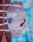 &bdquo;Liniile de fugă ale unei dragoste &icirc;mpietrite - Love`s Fool&rdquo;, 80 cm/ 100 cm, Abstract, Acrilic, Suprarealism, General