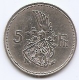 Luxemburg 5 Franci 1929 - Charlotte, Argint 8g/625, 27.8 mm, KM-38, Europa