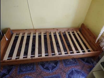 Cadru pat lemn masiv foto