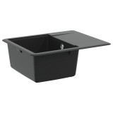 vidaXL Chiuvetă Negru 560 x 460 mm 80% Quartz și 20% Rășină 42028412