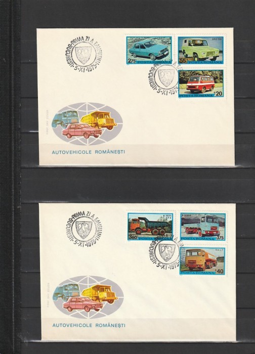 RO - FDC - AUTOVEHICULE ROMANESTI ( LP 898 ) 1975 ( 2 DIN 2 )
