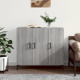 vidaXL Servantă, gri sonoma, 90x34x80 cm, lemn compozit