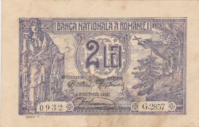 ROMANIA 2 LEI 1920 VF+ foto