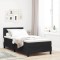 vidaXL Pat cu arcuri cu headboard Negru 100 x 200 cm Catifea 3342634
