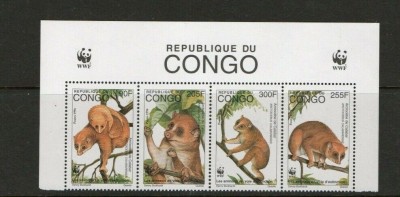PR CONGO 1997 WWF FAUNA PROTEJATA MAIMUTE foto