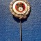C962-I-Insigna argint-Clubul german de TIR. Stare buna, diametrul 2.7 cm.