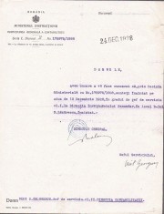 PM464N Lot de 12 acte cu antet Ministerul Instrucțiunii și Ministerul Educațiunii Naționale, anii 1908-1938
