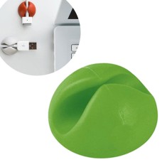 Organizator cabluri cu adeziv pentru birou Techsuit, verde