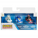 Cumpara ieftin Set 3 figurine cu vehicule din metal, Sonic The Hedgehog, 1:64