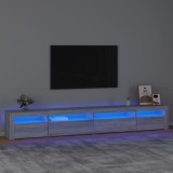 vidaXL Comodă TV cu lumini LED, gri sonoma, 270x35x40 cm 3152752
