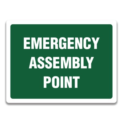 EMERGENCY ASSEMBLY POINT SIGN foto