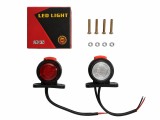 Set 2 Lampi LED Gabarit Rosu-Alb 12V, 24V pentru Camion si Remorca