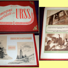 1953 Album ARLUS - imagini din URSS, ilustratii propaganda comunista 48 pagini