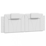 Cumpara ieftin Perna pentru tablie pat, Viana, alb, 140 cm, piele artificiala