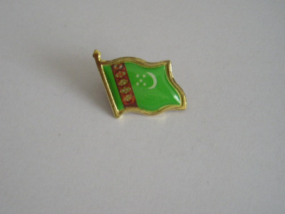 CM3 N3 15 - insigna - steag si simboluri nationale - Turkmenistan foto