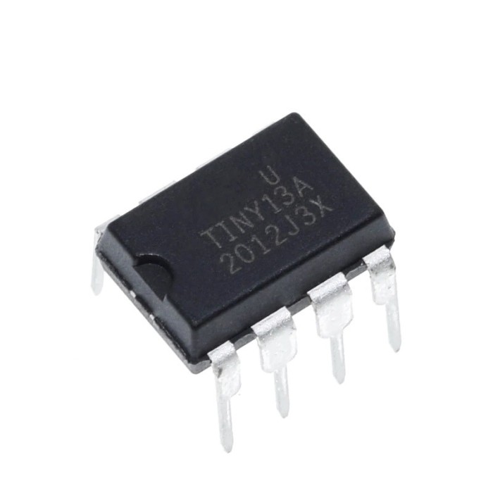 Microcontroller ATTINY13A-PU cu 8 pini &ndash; soluție compactă pentru proiecte embedded