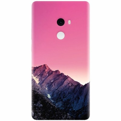 Husa silicon pentru Xiaomi Mi Mix 2, Mountain Peak Pink Gradient Effect foto