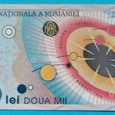 ROMANIA 2000 LEI CU ECLIPSA STARE UNC