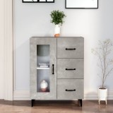 vidaXL Servantă, gri beton, 69,5x34x90 cm, lemn compozit