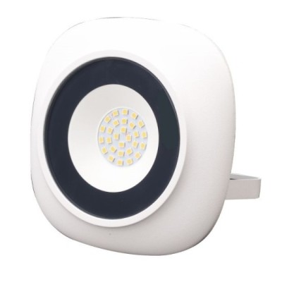 Proiector LED rotund SMD Iris, 20W=100W, 1800Lm, 6400K, lumina rece, alb foto