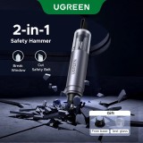 DISPOZITIV URGENTE auto Ugreen, &quot;LP821&quot; ciocan spart geamul + cutter centura, argintiu &quot;35347&quot;